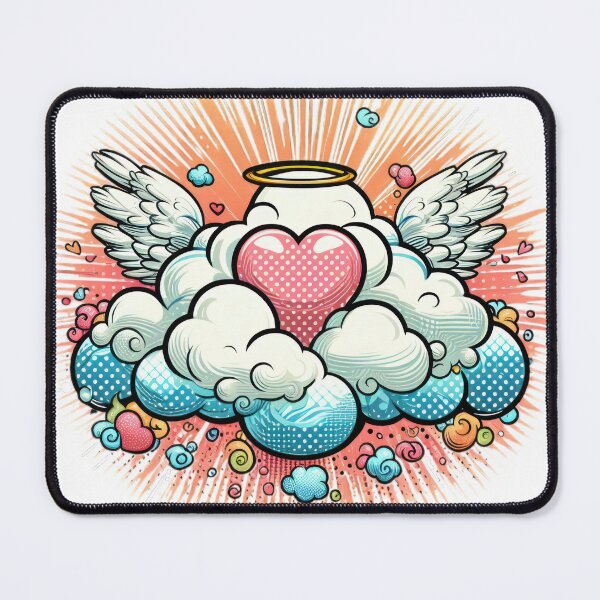 Item preview, valentine angel wings cloud heart,valentine cloud, angel heart,Angel Wings,valentines Day Angel Wings,vintage valentines day designed and sold by Expressions-Sel.