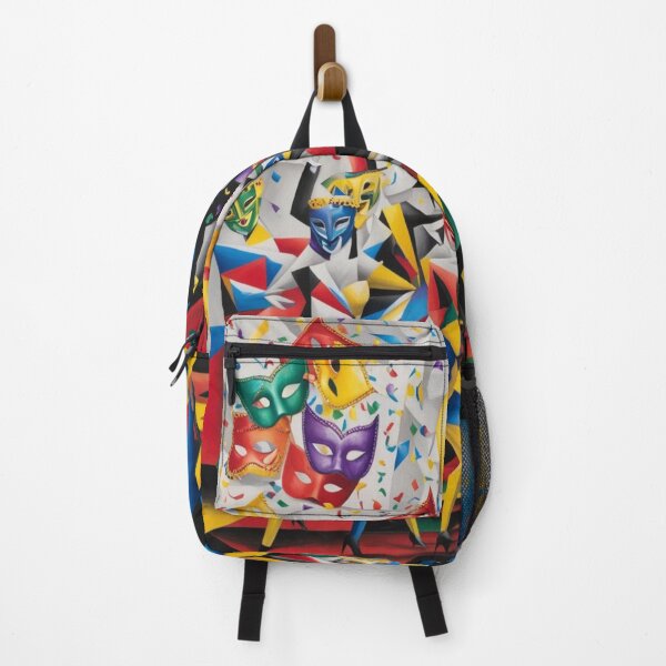 Item preview, Colorful Cubist Mardi Gras Celebration - Bold Festival Art designed and sold by InspiredCreatives.