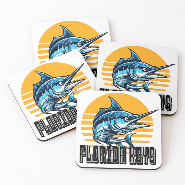 Item preview, Florida Keys Marlin Fishing Retro Sunset Design designed and sold by WayoftheWater.