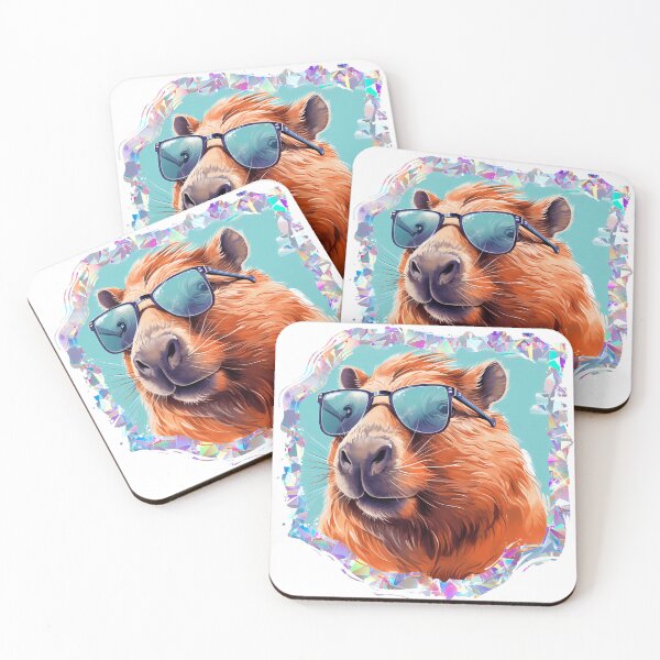 Item preview, Cool Capybara Holographic designed and sold by ColorFlowArt.