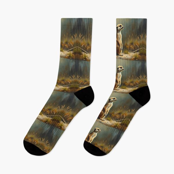 Item preview, Meerkat Oil Painting Style African Safari Conservation designed and sold by kakarikihill.