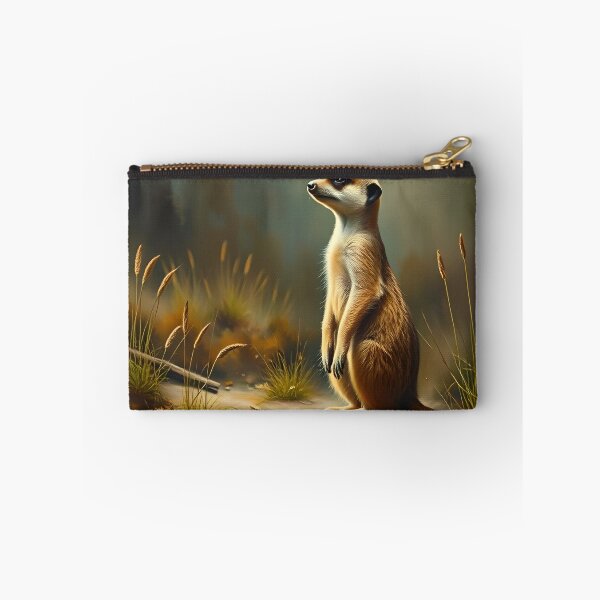 Item preview, Meerkat Oil Painting Style African Safari Conservation designed and sold by kakarikihill.