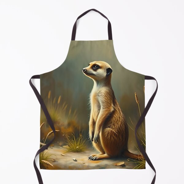 Item preview, Meerkat Oil Painting Style African Safari Conservation designed and sold by kakarikihill.