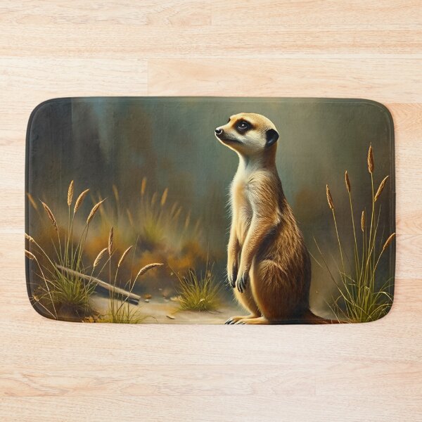 Item preview, Meerkat Oil Painting Style African Safari Conservation designed and sold by kakarikihill.
