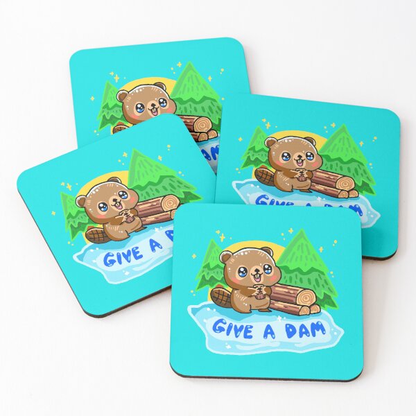 Item preview, Give a Dam - Caring Kawaii Beaver Pun - Care About the World! designed and sold by TweeSpark.