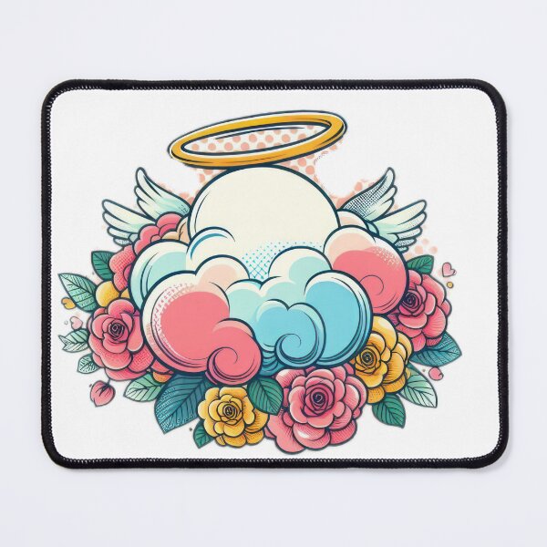 Item preview, valentine angel cloud with flowers,angel,angel cloud,valentines Day Angel,vintage valentines day designed and sold by Expressions-Sel.