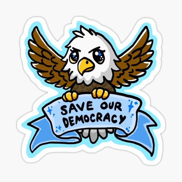Artikel-Vorschau von Rettet unsere Demokratie - Kawaii Eagle - Nutze deine Stimme - Verteidige die Demokratie, designt und verkauft von TweeSpark.