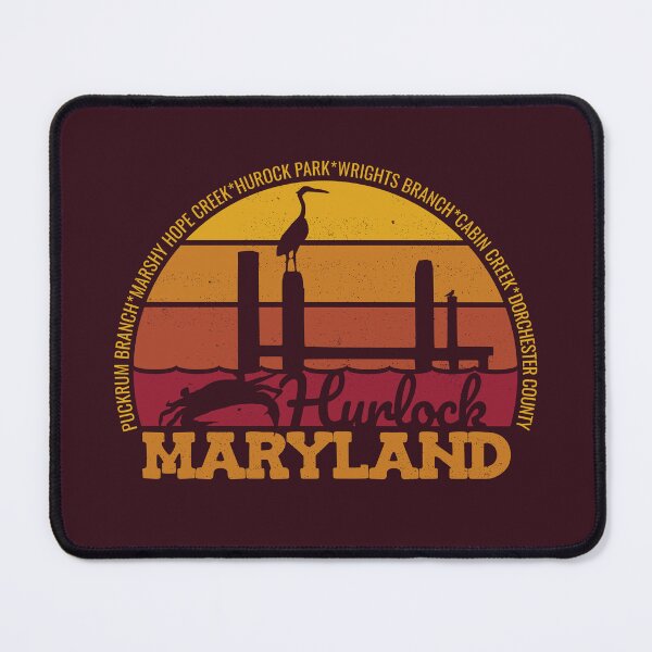 Item preview, Hurlock Maryland Sunset Retro Local Pride Logo designed and sold by CRHPOD20.