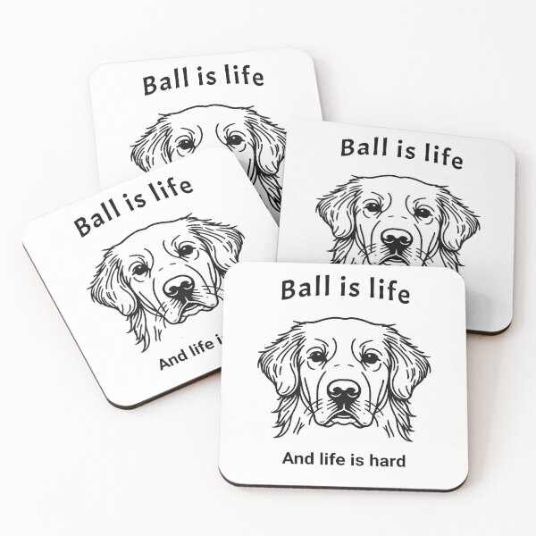 Item preview, Lineart The Labrador | Ball is life and life is hard  designed and sold by MTeesGA.