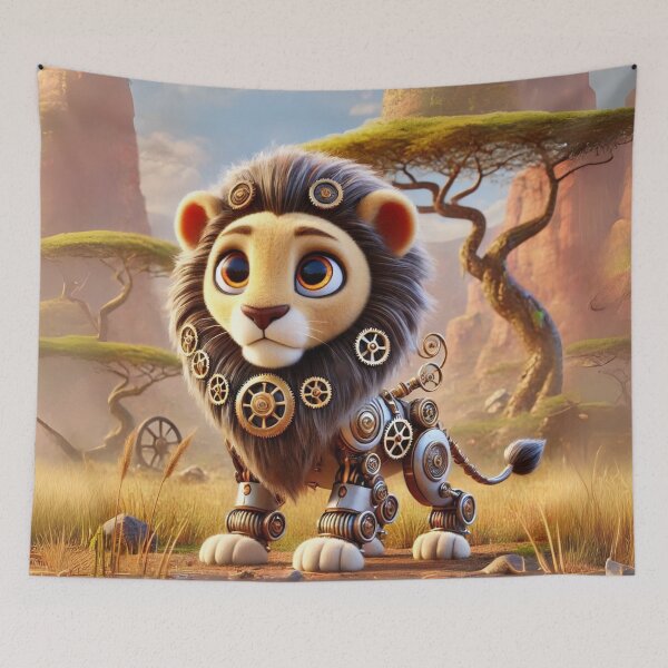 Item preview, Steampunk Cape Lion in Savannah designed and sold by Sillytoe.