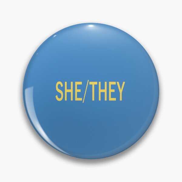 Item preview, She/They - Pronoun Badges! designed and sold by Eckxa27.