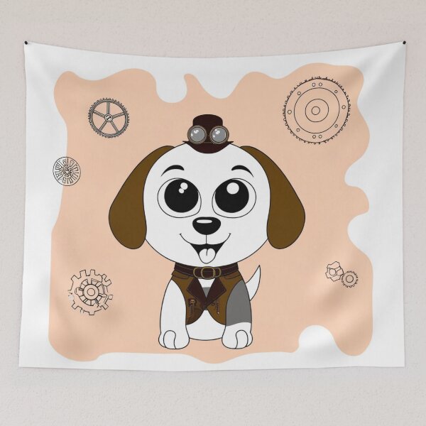 Item preview, Adorable Steampunk Cheagle Illustration designed and sold by Sillytoe.