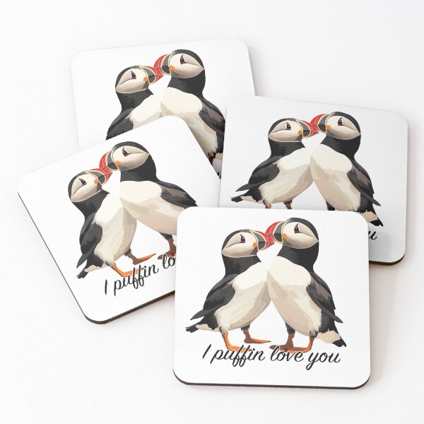 Item preview, I Puffin Love you designed and sold by ColorFlowArt.