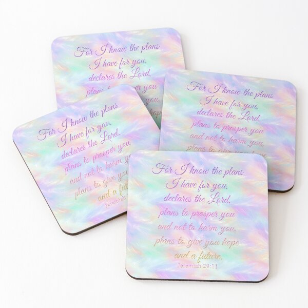 Item preview, Jeremiah 29:11 on a Colorful Stained Glass Background designed and sold by Royal Expressions.