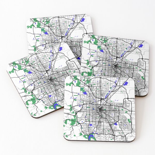 Item preview, Denver City With Its Parks, Waterbodies and Highways. designed and sold by design2xstudio.