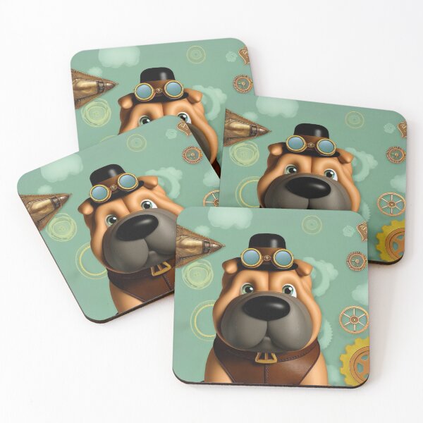 Item preview, Steampunk Chinese Shar-Pei Art designed and sold by Sillytoe.