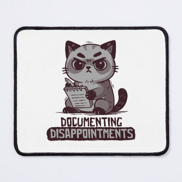 Item preview, Documenting Disappointments Funny Ironic Cat designed and sold by koalateess.
