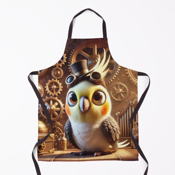 Item preview, Steampunk Cockatiel with Gear Backdrop designed and sold by Sillytoe.