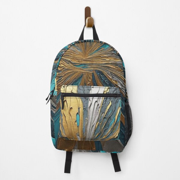 Item preview, Gold and Grey Metallic Abstract Paint Design designed and sold by Harmonic_Layers.