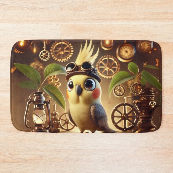 Item preview, Steampunk Cockatiel with Vintage Charm designed and sold by Sillytoe.