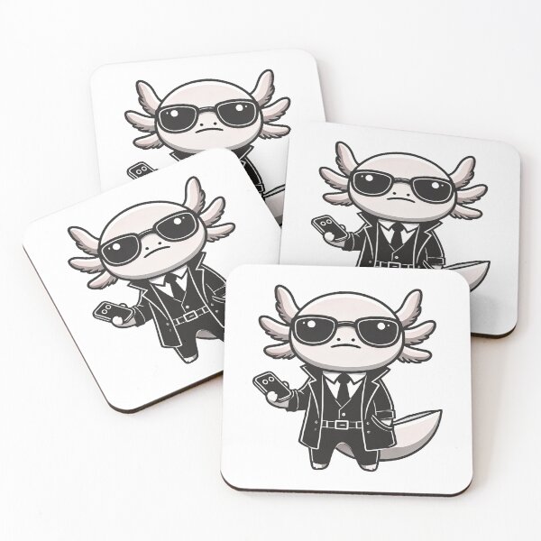 Item preview, Cool Axolotl in Black Suit with Sunglasses designed and sold by RetroPop23.