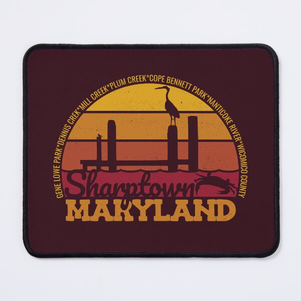 Item preview, Sharptown Maryland Sunset Retro Local Pride Logo designed and sold by CRHPOD20.