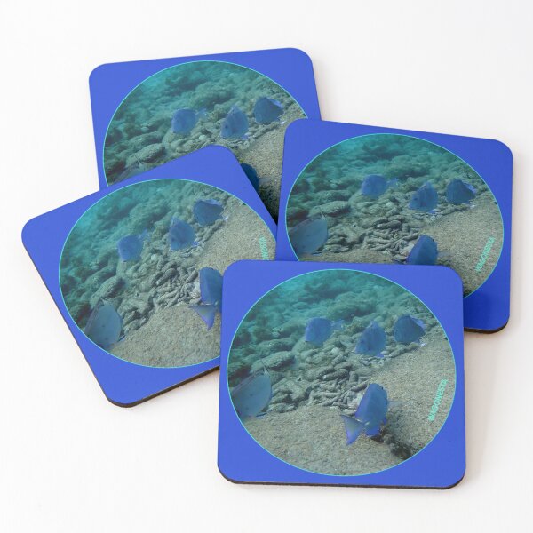 Item preview, Underwater - Gang of Blue Fish in Bonaire by Wagonesta  designed and sold by Wagonesta.