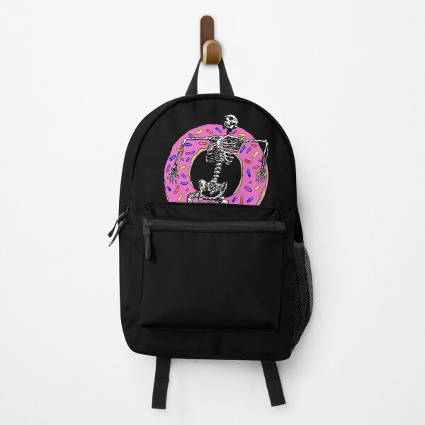 Item preview, Skeleton floating in a pink doughnut designed and sold by LillustrationsUK.