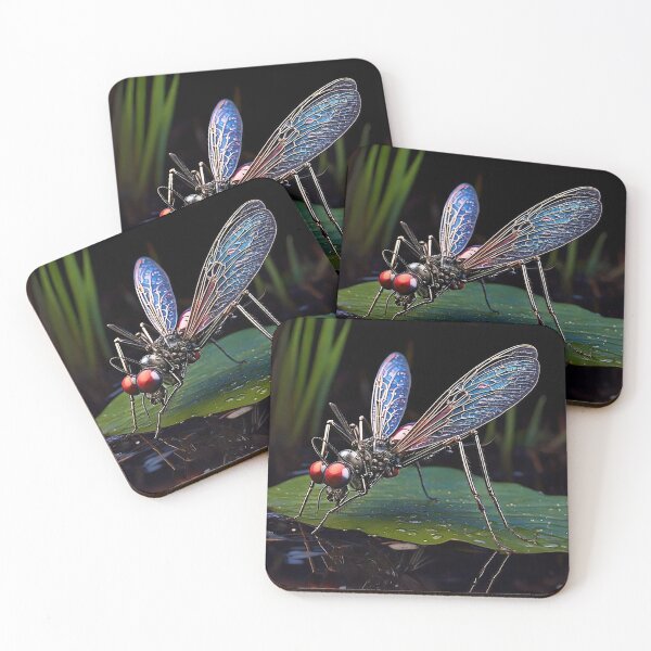 Item preview, Steampunk Mechanical Mosquito Fantasy Swamp Art designed and sold by Phat Dog Designs .