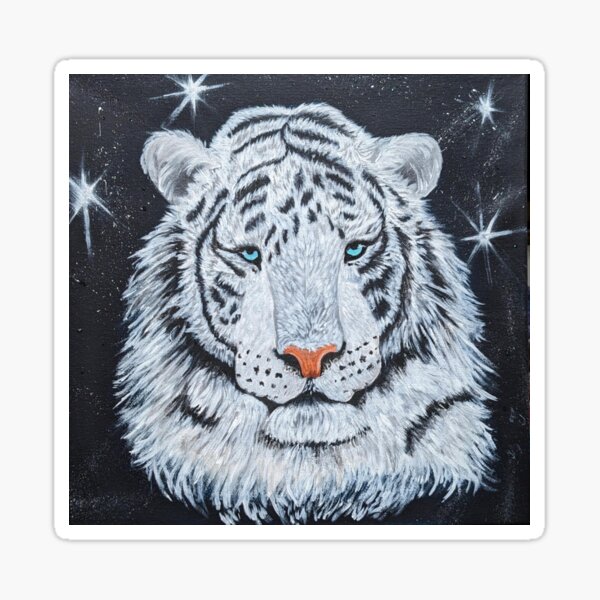Item preview, White Tiger designed and sold by KathrinePaquinArtistePeintre.