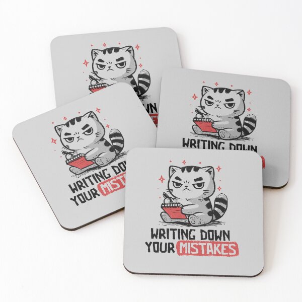 Item preview, Writing Down Your Mistakes Funny Ironic Cat designed and sold by koalateess.
