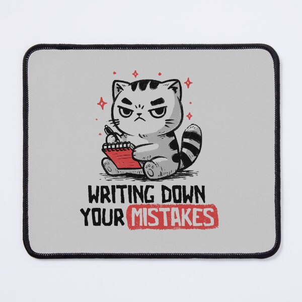 Item preview, Writing Down Your Mistakes Funny Ironic Cat designed and sold by koalateess.