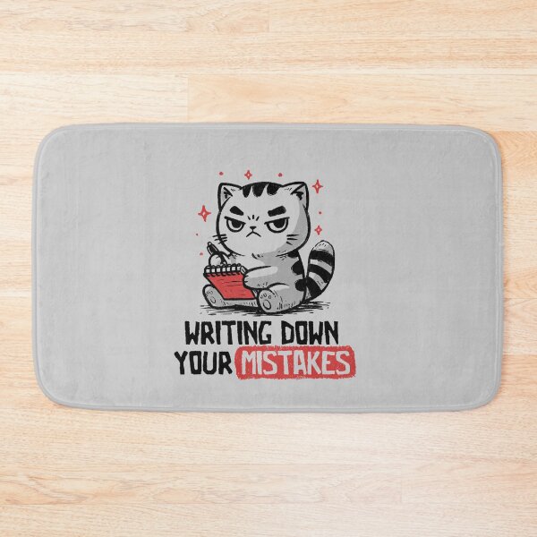 Item preview, Writing Down Your Mistakes Funny Ironic Cat designed and sold by koalateess.