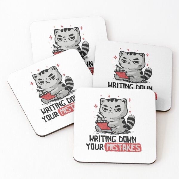 Item preview, Writing Down Your Mistakes Funny Ironic Cat designed and sold by koalateess.