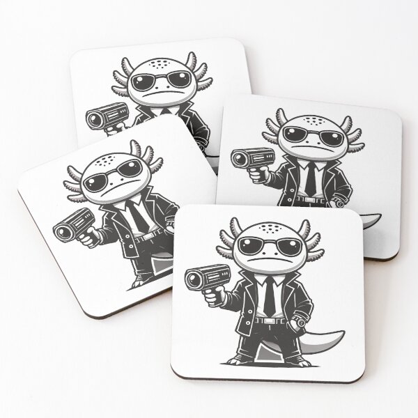 Item preview, Axolotl Mafia Boss in Suit with Sunglasses designed and sold by RetroPop23.
