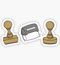 Rubber stamps Sticker