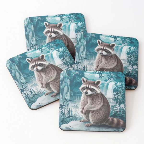 Item preview, Japanese Raccoon in a Jungle designed and sold by StreetArtPro.