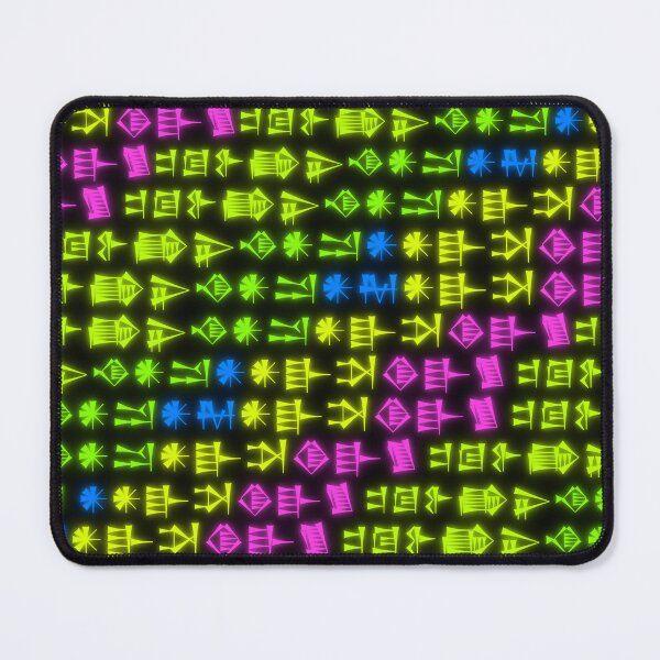 Item preview, Neon cuneiform of Inanna's (Ishtar) descent into the underworld designed and sold by Ancestralis.