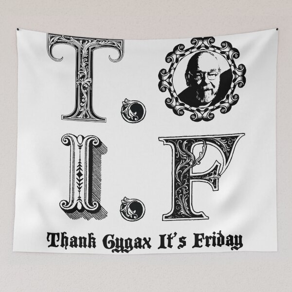 Item preview, Thank Gygax It's Friday designed and sold by Goth-It-Covered.