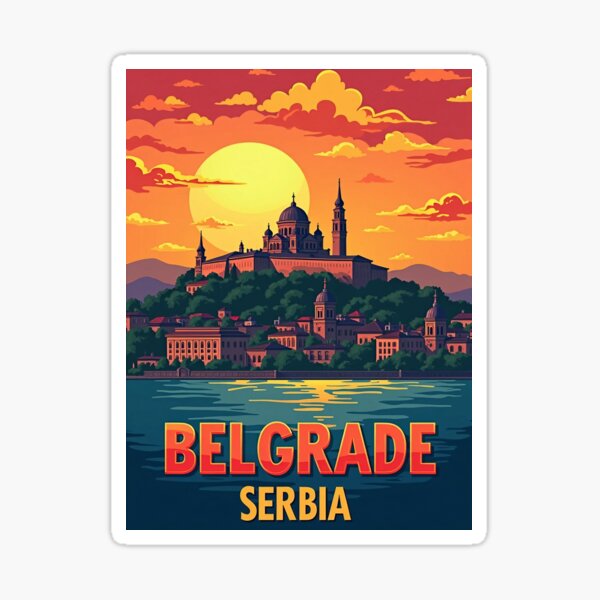 Item preview, Retro Pop Art Poster of Belgrade Serbia | Vintage Belgrade Design | Retro City Art | Belgrade Travel Poster | 80s Pop Art designed and sold by PaintedPixels01.