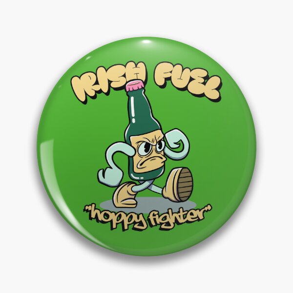 Artikelvorschau, St. Patrick’s Day Fighting Bierflasche: Retro-Bier-Cartoon entworfen und verkauft von ImaginarStore.
