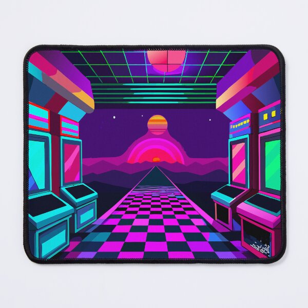 Item preview, Retro Arcade Vibes - Neon Carpet Aesthetic designed and sold by Timegraf.