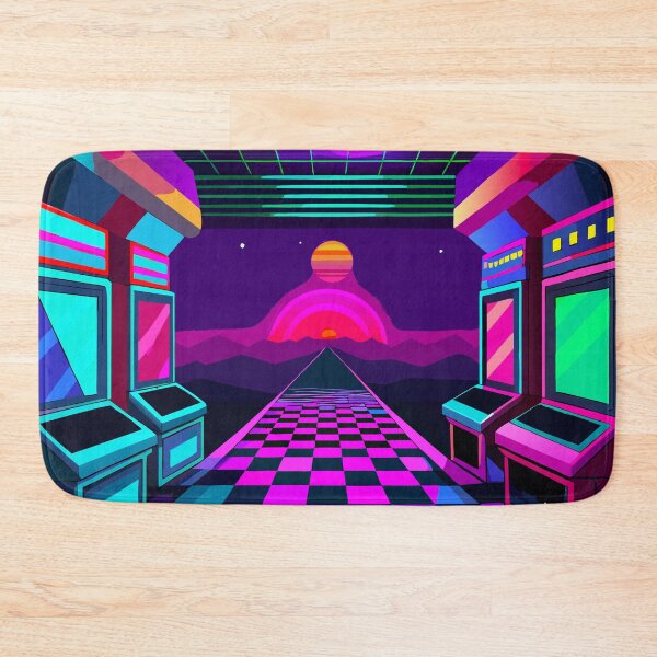 Item preview, Retro Arcade Vibes - Neon Carpet Aesthetic designed and sold by Timegraf.