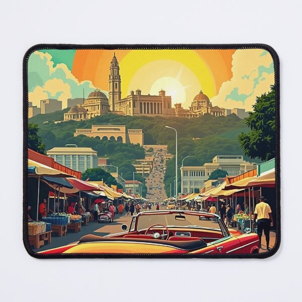 Item preview, Retro Pop Art Poster of Libreville Gagon | Vintage Libreville Design | Gagon Art Print | African Pop Art Poster | Retro African City Art designed and sold by PaintedPixels01.