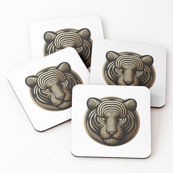 Item preview, Black and Gold Tiger Design designed and sold by AzaTees.