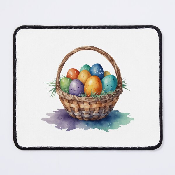 Item preview, Watercolor Basket with Easter Eggs designed and sold by silviaol.