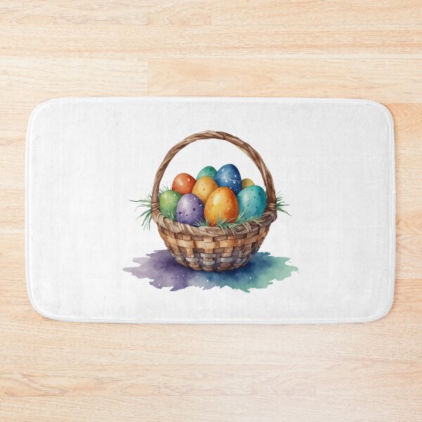 Item preview, Watercolor Basket with Easter Eggs designed and sold by silviaol.
