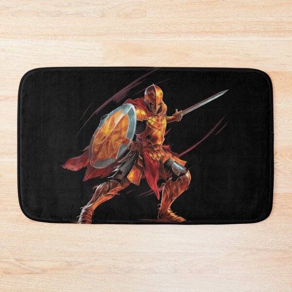 Item preview, Fiery Elf Warrior with Glowing Sword & Shield designed and sold by TurtleDojo.
