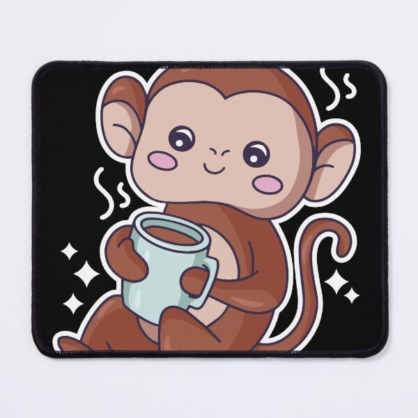 Item preview, Cartoon Monkey Drinking Coffee designed and sold by TurtleDojo.