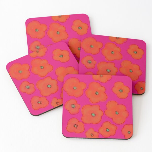 Item preview, Red Pink Striking Bold  Floral Print designed and sold by Leannepit.